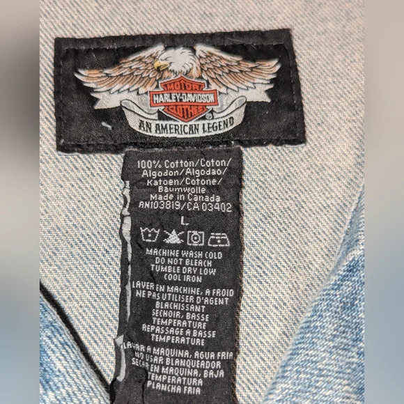 Harley Davidson Denim Vest - Picture 5 of 11